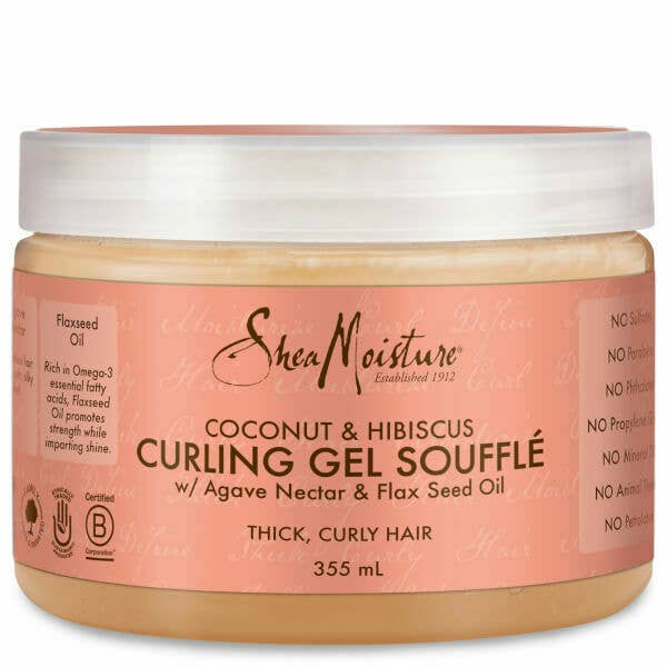 Shea Moisture Gel Soufflé Boucles et Brillance Noix de Coco et Hibiscus 326ml