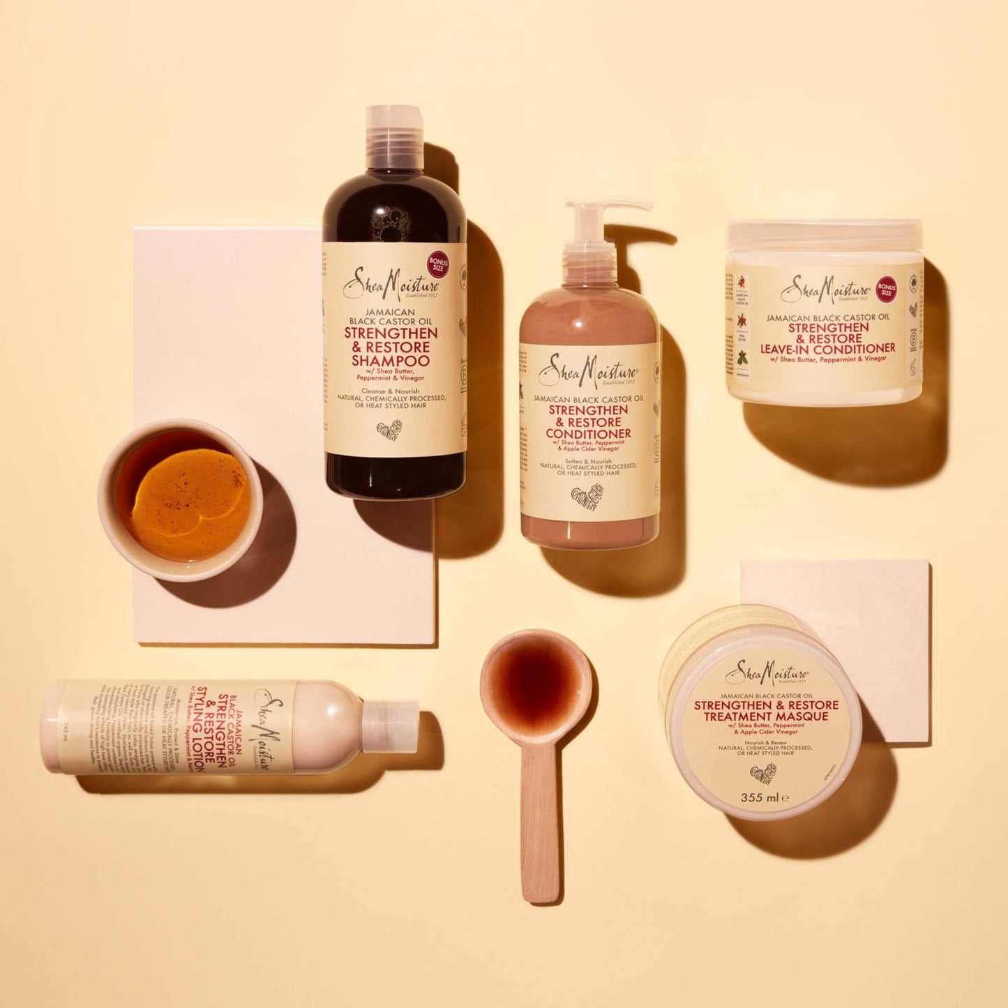 Balsam fără Clătire Reparator cu Ulei de Ricin Negru Shea Moisture Jamaican Black Castor Oil Leave-In, 431ml