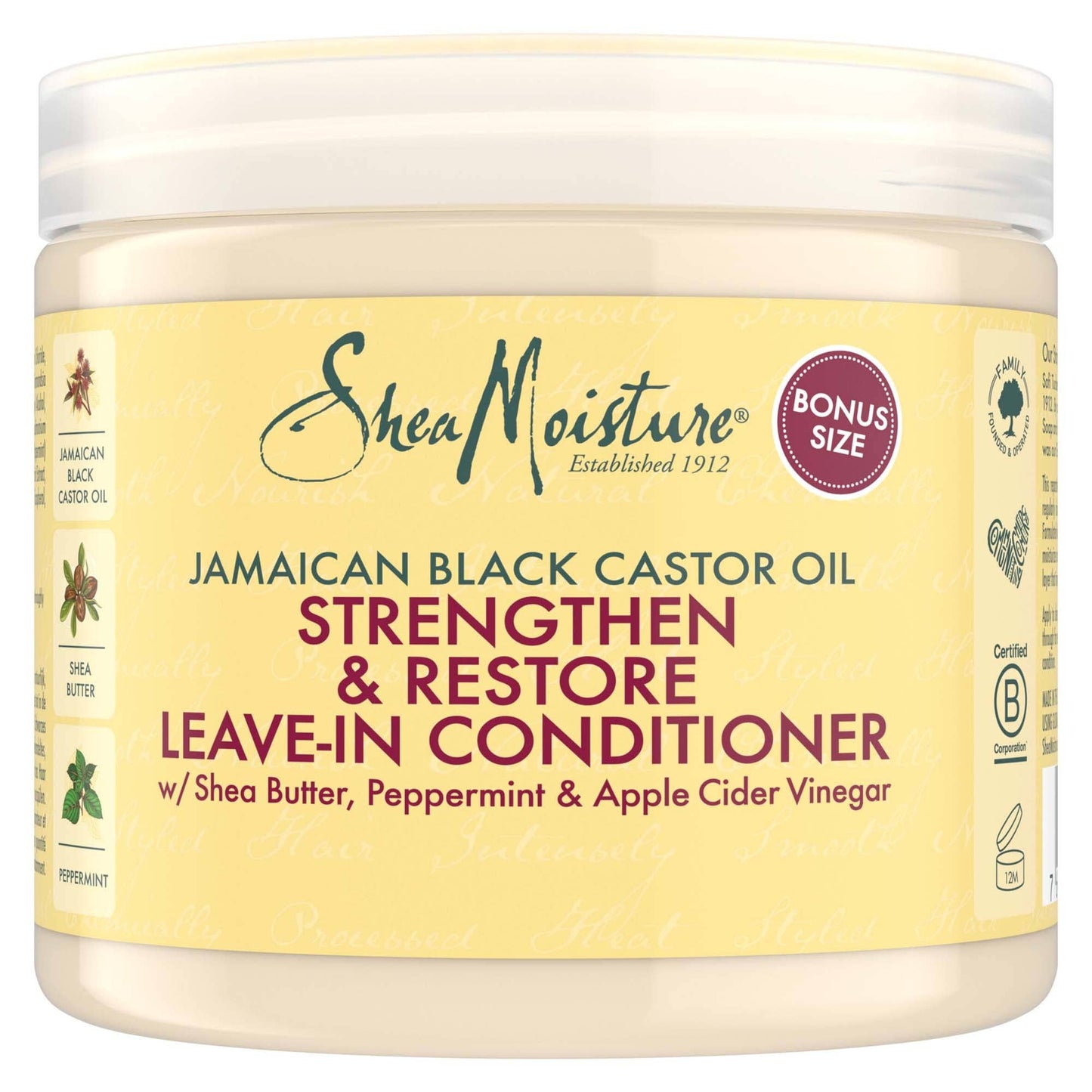 Balsam fără Clătire Reparator cu Ulei de Ricin Negru Shea Moisture Jamaican Black Castor Oil Leave-In, 431ml