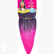 Lush MEGA BRAIDS 6X Extensii Sintetice Ombré Negru-Roz pentru Împletituri
