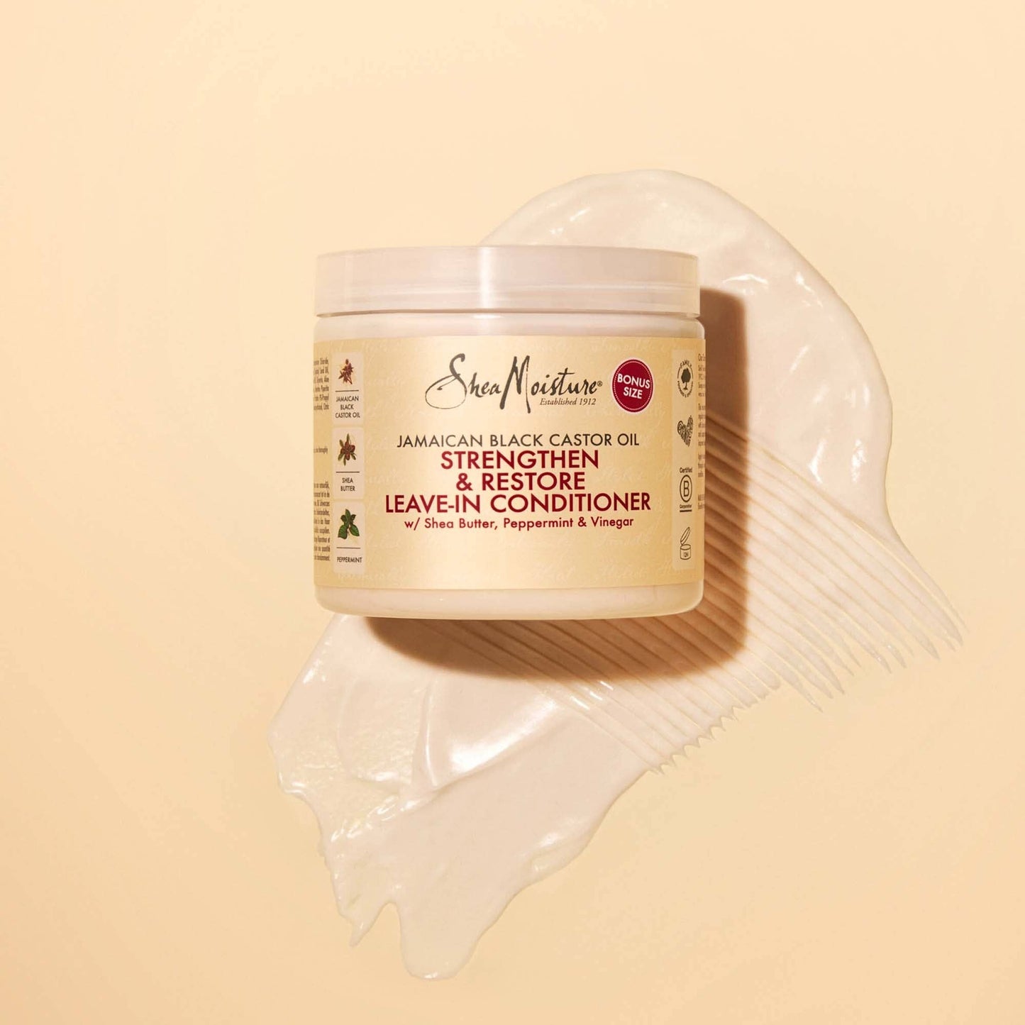 Balsam fără Clătire Reparator cu Ulei de Ricin Negru Shea Moisture Jamaican Black Castor Oil Leave-In, 431ml