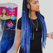Extensii Lush culoarea 1/B negru-albastru  păr sintetic premium, moale și rezistent, ideal pentru box braids, twists și împletituri afro.