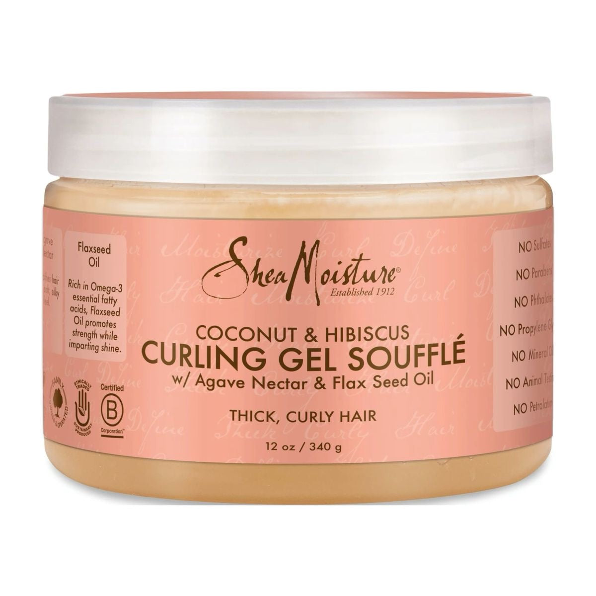 Gel pentru Definirea Buclelor Shea Moisture Coconut & Hibiscus Curling Gel Soufflé, 340g