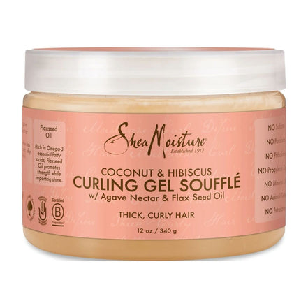 Gel pentru Definirea Buclelor Shea Moisture Coconut & Hibiscus Curling Gel Soufflé, 340g