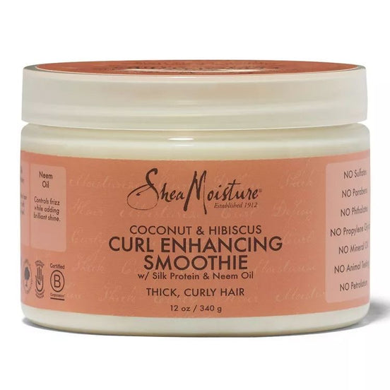 Cremă Activatoare Bucle Shea Moisture Coconut & Hibiscus Curl Enhancing Smoothie, 340g