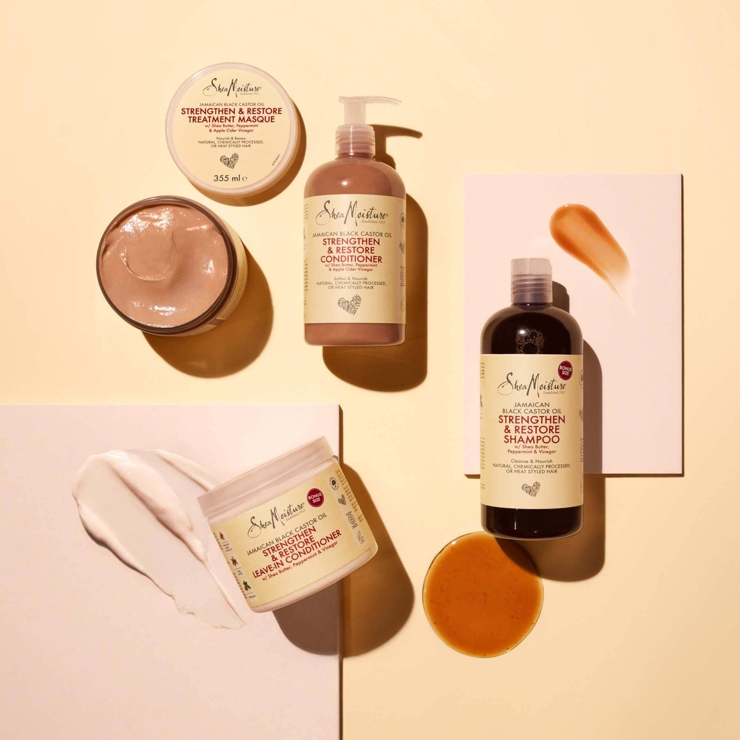 Balsam fără Clătire Reparator cu Ulei de Ricin Negru Shea Moisture Jamaican Black Castor Oil Leave-In, 431ml