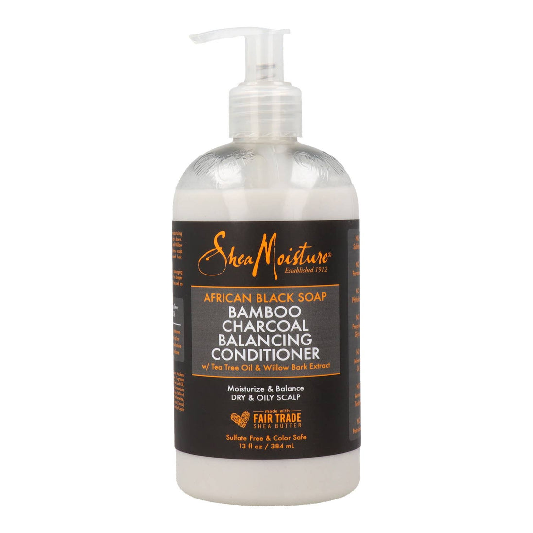 SheaMoisture African Black Soap Bamboo Charcoal Balsam Hidratant pentru Descurcare și Echilibrarea Scalpului, 384ml/13oz