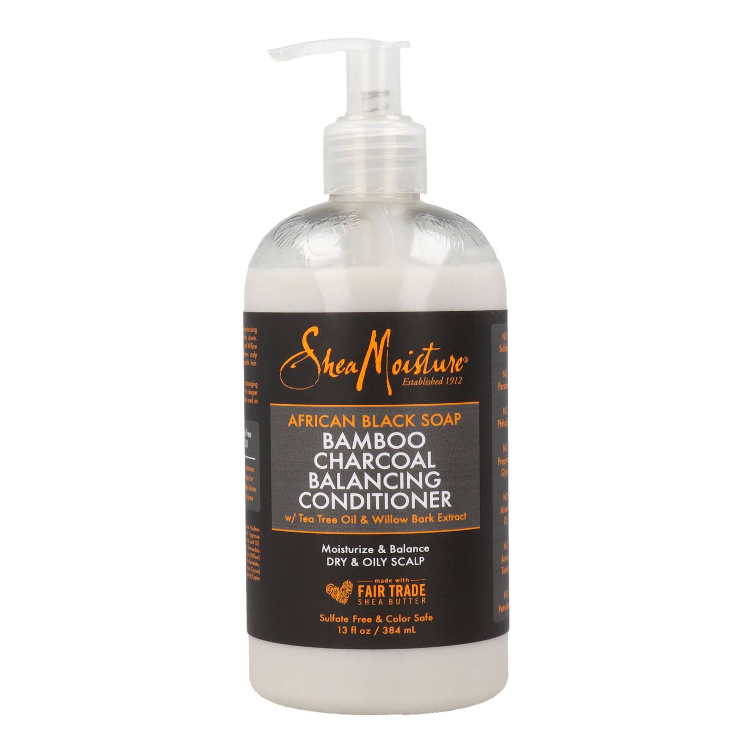 SheaMoisture African Black Soap Bamboo Charcoal Balsam Hidratant pentru Descurcare și Echilibrarea Scalpului, 384ml/13oz