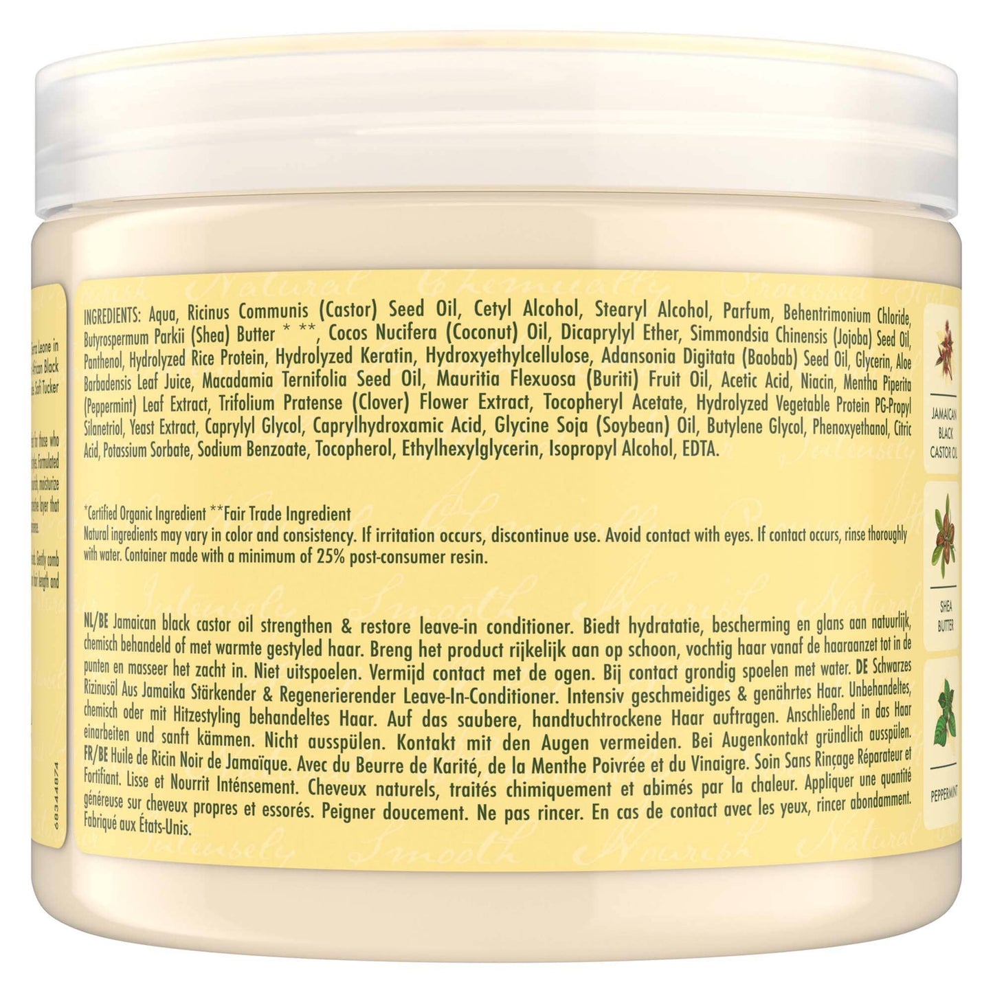 Balsam fără Clătire Reparator cu Ulei de Ricin Negru Shea Moisture Jamaican Black Castor Oil Leave-In, 431ml