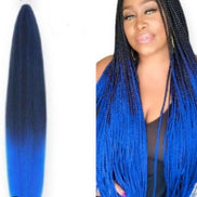 Extensii Lush culoarea 1/B negru-albastru  păr sintetic premium, moale și rezistent, ideal pentru box braids, twists și împletituri afro.