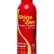 Ampro Shine ’N Jam Magic Fingers Setting Mousse pentru Împletituri, Fixare Extra Fermă și Controlul Firelor Rebele, 354 ml