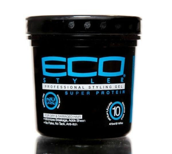 Eco Style Super Protein Styling Gel pentru Fixare, Volum și Strălucire, Ideal pentru Păr Fin sau Slăbit, 437 ml