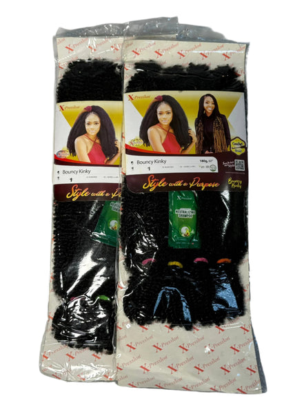 Extensii Bouncy Kinky color Black