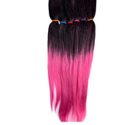 Lush MEGA BRAIDS 6X Extensii Sintetice Ombré Negru-Roz pentru Împletituri