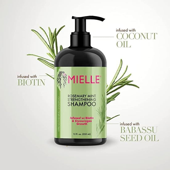 Șampon pentru Întărirea Părului Mielle Rosemary Mint Strengthening Shampoo, 355ml