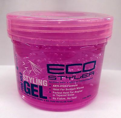 Eco Style Curl & Wave Gel pentru Păr Cret, Pink, 227 g – Definire și Fixare Puternică